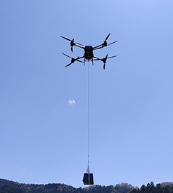 新型の物流運搬ドローン(DJI製 FlyCart30)を導入