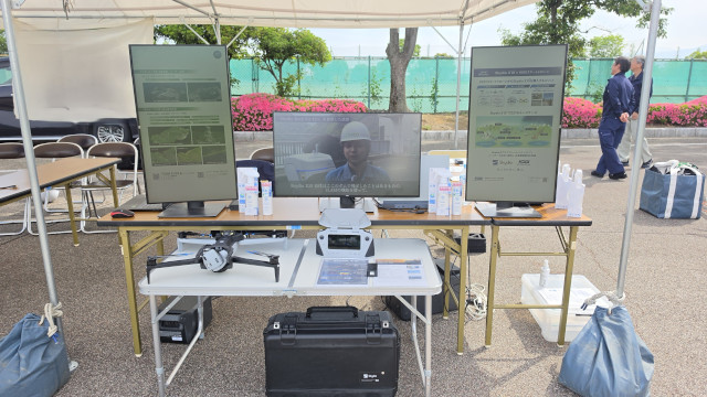北陸電力送配電殿の非常災害対応実働訓練に出展しました。